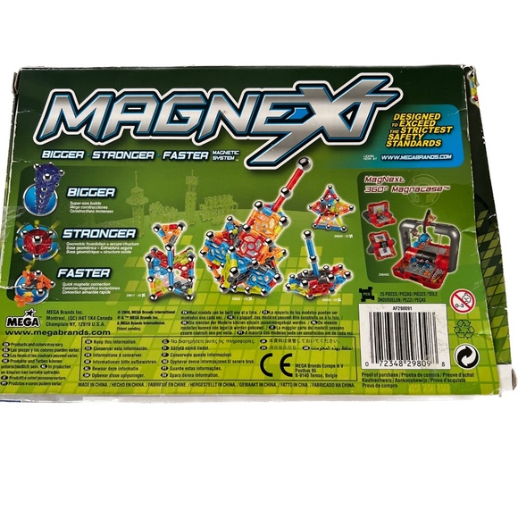 Mega Bloks Magnext Core 29809 Building Toy 25 pieces Kids Ages 6+ Magnetic Set - Picture 2 of 9